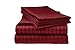 ITALIAN Prestige Collection 4PC FULL Striped Sheet Set, BURGUNDY
