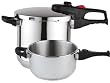 Magefesa Practika Plus Stainless Steel 4 and 6 Quart Super Fast Pressure Cooker Set (3 Piece-Trio)