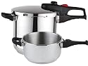 Magefesa Practika Plus Stainless Steel 4 and 6 Quart Super Fast Pressure Cooker Set (3 Piece-Trio)