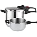 Magefesa Practika Plus Stainless Steel 4 and 6 Quart Super Fast Pressure Cooker Set (3 Piece-Trio)