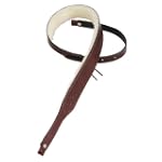 Levy's Leathers PMB42-BRG 2-inch Carving Leather Banjo Strap with Sheepskin Lining,Burgundy