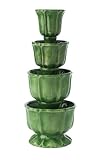Napa Home & Garden Glazed Terracotta 4-Tier French Vase, Green