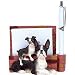Boston Terrier Dog Handpainted Magnetic Notepad Pen Holder