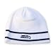 Reebok Seattle Seahawks White 2-Stripe Knit Beanie