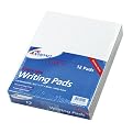 Ampad 21-112 Evidence Glue Top 8-1/2 x 11 Pads, Wide Rule, White, 50 Sheets, Dozen