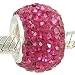 .925 Silver Hot Pink Crystal Pave European Charm Bead Compatible with Biagi Bracelets
