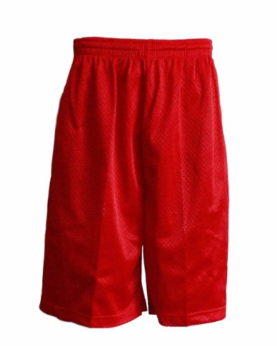 Men Red Mesh Pocket Shorts Inner Drawstring Avail 