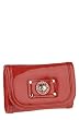 MARC JACOBS 'Totally Turnlock' Patent Leather Billfold Wallet - Red
