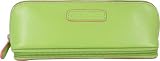 Baekgaard Leather Brights Apple Green Coral Makeup Case - 2 sided