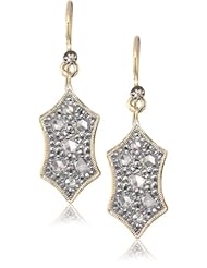 Moritz Glik "New Wave" 18K Yellow Gold, Oxidized Silver and Diamond Earrings