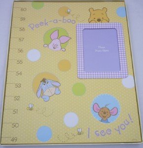 CR Gibson Growth Chart, Peek-a-boo Pooh,