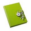Saffiano Lock Diary, Working Key and Lock, Lime