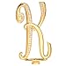 Ivy Lane Design Monogram Crystal Cake Top Letter K, Gold-Tone 3-Inch