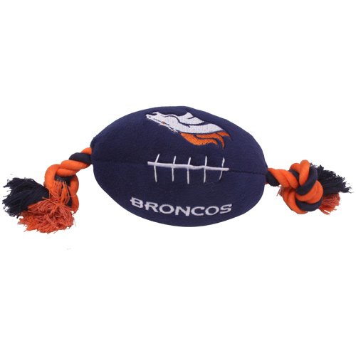 Denver Broncos Pet Football Rope Toy, 6-Inches long