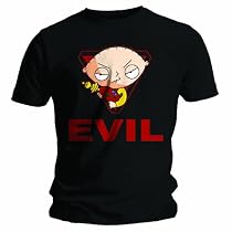 Bravado  Family Guy - Stewie Evil - Black - Mens T-shirt Black