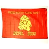 United States Marine Corp Devil Dogs Flag (3' x 5', 100% Polyester)