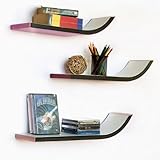 Trista - [The Baroque] Stylish J Type Leather Wall Shelf / Bookshelf / Floating Shelf (Set of 3)