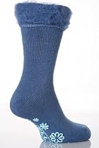 Elle Cosy Soft Slipper Sock - 4-8 Ladies - Midnight Blue