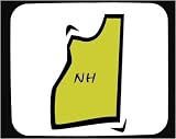 Mouse Pad with map, "United States", "New Hampshire", U.S., outline, geography, state, American