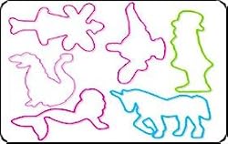 Glow in the Dark Zany Bandz Mystic Magical Rubberbands Kids TOY