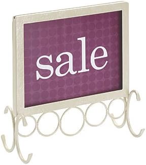 Count of 2 New Retails Ivory Boutique Countertop Sign Holder 7¼"L x 7" H