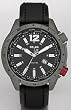 Fossil #CH2741 Men's Silicone Strap World Time GMT Black Dial Watch