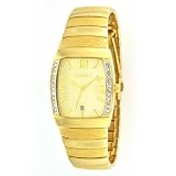 Elgin Men's FG354 Gold-tone Austrian Crystal Accented Watch