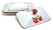 Paris Vintage Soap Dish ~ Soap Holder ~ Soap Bowl ~ Countertop Style ~ French Enamel White w/Red Trim