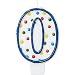Number 0 Polka Dot Candle