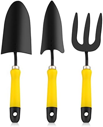 Tacklife (Spreey) Gardening Tools Set 3 Piece Durable Gardening Hand Tool Set (Weeder Trowel Cultivator)