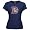Reebok Denver Broncos Ladies Navy Blue Retro Logo Double Layer Tissue T-shirt