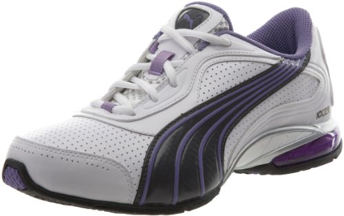 PUMA Women's Cell Pavo Cross-Training Shoe,White/Dark Shadow/Dahlia Purple,8 M US