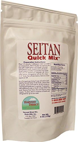 Harvest Direct Seitan Quick Mix, 6 oz. Bag (Pack of 6)