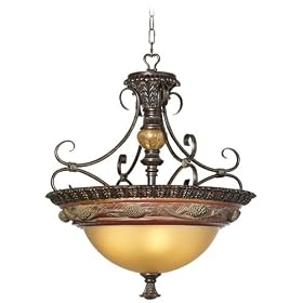 Dick Idol Pine Cone Glow Amber Glass Pendant Light by Dick Idol