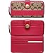 Coach Signature Stripe Accordin Zip Around Wallet 41631 Magenta