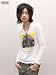 【8661-419】Spiff カラバリ 全12色 プリント フェイクレイヤード Uネック ロングTee
