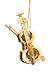 Violin with Crystals Christmas Tree Ornament - Gold