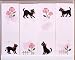 schwarze Katze mit Rosen Post-it Lesezeichen Sticker