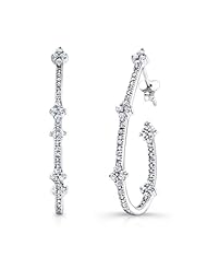 Victoria Kay 1/2ct White Diamond Hoop Earrings in Sterling Silver