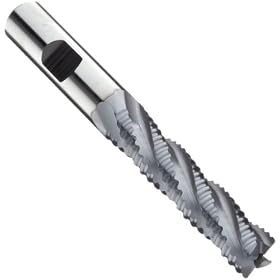 Niagara Cutter REM710 Cobalt Steel End Mill, Non Center Cut Rougher, TiCN Coated, 4 Flutes, Chamfer End, 5/8" Cutting Length, 1/4" Cutting Diameter