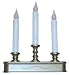 Good Tidings LED 3-Tier Window Candleholder with Light Sensor, Pewter Finish