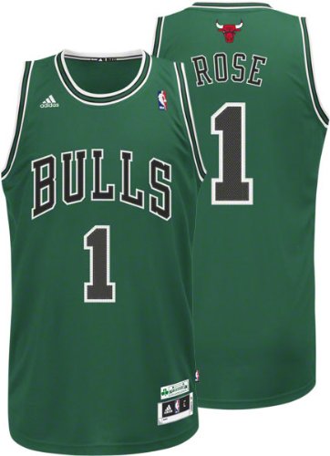 Adidas Chicago Bulls Derrick Rose St Patricks Swingman Jersey Medium