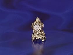 Miniature Gold Ornate Clock for the Dollhouse