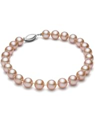 HinsonGayle AAA Gem Collection 6.5-7.0mm Naturally Pink Cultured Pearl Bracelet (14k White Gold)