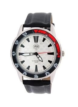 Q&Q #Q216J311Y Men's Silver Tone Sports Analog Watch