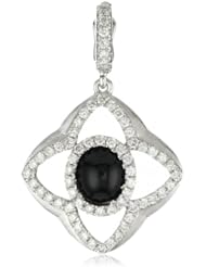 Katie Decker "Quatrefoil" 18k Black Onyx and Diamond Charm