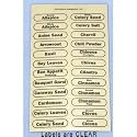 Spice Labels (set of 84) - Tubes, Rack separately (Clear) (0.5"h x 2"w)
