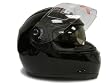 Gloss Black Dual Smoke Visor Full Face Motorcycle Street Sport Bike Helmet DOT (Large)