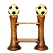 Handmade Carved Soccer Ball Design Wood Bookcase - 31"