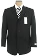 Calvin Klein Mens Single Breasted 3 Button Solid Black Wool Suit - Size 40R Calvin Klein Mens Single Breasted 3 Button Solid Black Wool Suit - Size 40R